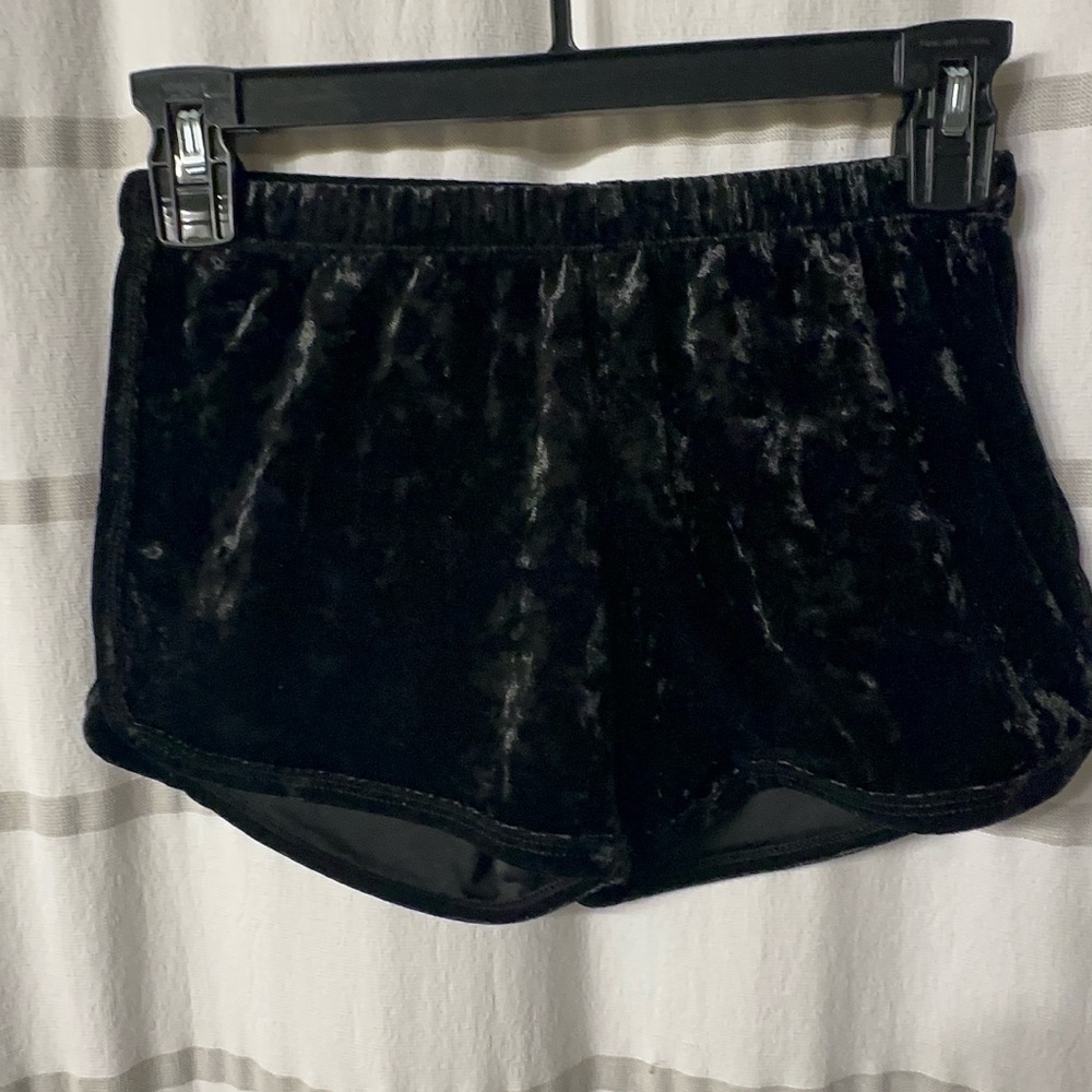 Black Velvet Shorts